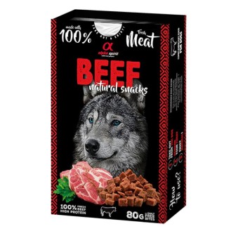 ALPHA SPIRIT NATURAL DOG kārumi suņiem ar liellopu gaļu 80 g (6)