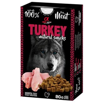 ALPHA SPIRIT NATURAL DOG kārumi suņiem ar tītara gaļu 80 g (6)