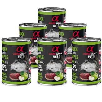 ALPHA SPIRIT WET konservēta barība ar pīles gaļu un zaļiem āboliem 400 g 6 gab.