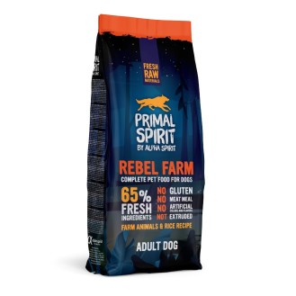 PRIMAL Rebel Farm Adult Dog mitrā barība suņiem 12 kg