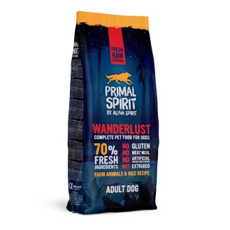 PRIMAL Wanderlust Adult Dog mitrā barība suņiem 12 kg