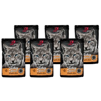 ALPHA SPIRIT WET muss kaķiem ar tītara gaļu 85 g 6 gab.
