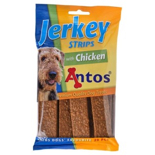 ANTOS Jerkey Strips Chicke 20 gab. plāksnītes ar vistas gaļu (14) ANTOS Jerkey Strips Chicke 20 gab. plāksnītes ar vistas gaļu (14)