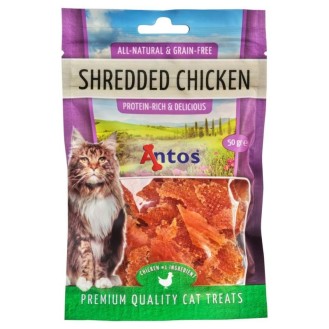 ANTOS Shredded Chicken kārumi kaķiem ar vistas gaļu 50 g (12)