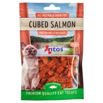 ANTOS Cubet Salmon kārumi kaķiem ar lasi 50 g (12)