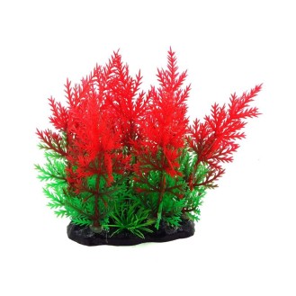 AQUA NOVA plastmasas augs zaļa/sarkana 13 cm