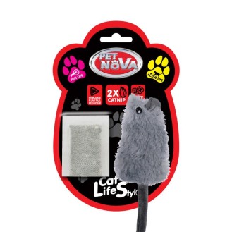 PET NOVA Plush Catnip pelīte ar kaķumētru 14 cm 2 gab.