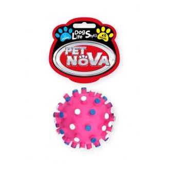 PET NOVA rotaļlieta pīkstošs ar dzelkšņiem bumba 7 cm 2 gab.