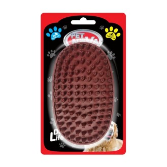 PET NOVA mājdzīvnieku gumijas vannas suka 13x8 cm