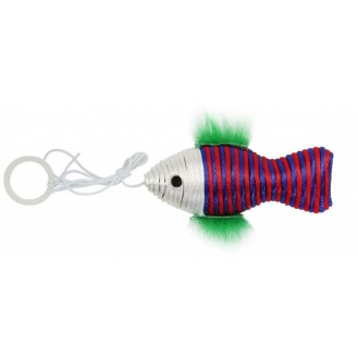 PET NOVA Fish rotaļlieta kaķim ar auklu 10x4 cm 3 gab.