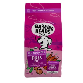 BARKING HEADS Fuss Pot Duck barība suņiem ar pīles gaļu 12 kg BARKING HEADS Fuss Pot Duck barība suņiem ar pīles gaļu 12 kg