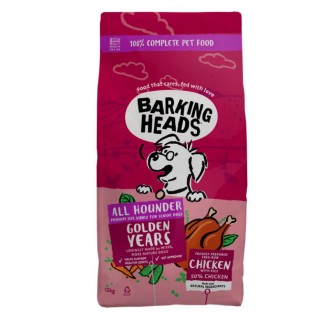 BARKING HEADS Golden Years barība suņiem ar vistas gaļu 12 kg BARKING HEADS Golden Years barība suņiem ar vistas gaļu 12 kg