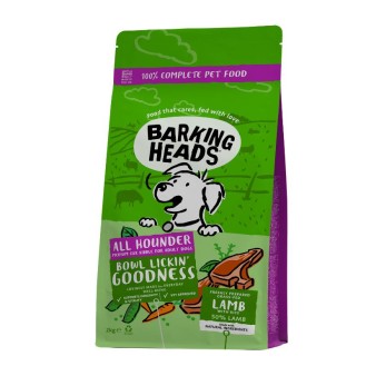 BARKING HEADS Bowl Lickin Goodness barība suņiem ar jēra gaļu 2 kg BARKING HEADS Bowl Lickin Goodness barība suņiem ar jēra gaļu 2 kg