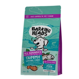 BARKING HEADS Tummy Lovin Care Fish suņiem ar zivīm 2 kg BARKING HEADS Tummy Lovin Care Fish suņiem ar zivīm 2 kg