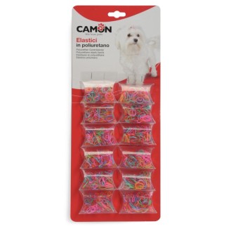 CAMON krāsainas gumijiņas suņiem, 3,5 cm, 100 gab., 12 iepakojumi