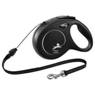 FLEXI CLASSIC (M) 5m melns līdz 20 kg