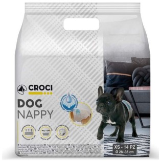 CROCI Dog Nappy autiņbiksītes suņiem XS 1-2 kg 14 gab.