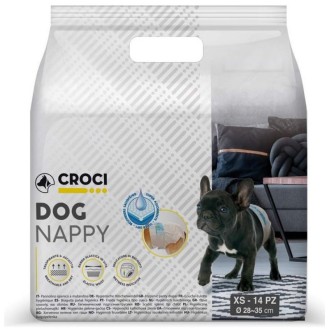 CROCI Dog Nappy autiņbiksītes suņiem XS 1-2 kg 14 gab.