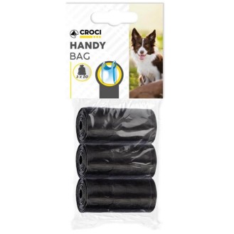 CROCI Bags melni maisiņi ar rokturiem 3x20 gab.