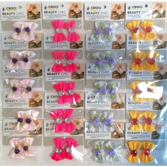 CROCI BEAUTY CHIC bantīte ar gumiju 2 gab. 3.5 cm 20iepak.
