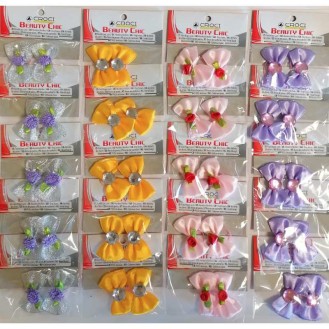 CROCI BEAUTY CHIC bantīte ar gumiju 2 gab. 3.5 cm 20iepak..