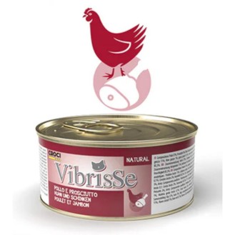 VIBRISSE konservēta barība kaķiem ar vistas gaļu un šķiņķi mērcē 70 g 1 gab. (24) VIBRISSE konservēta barība kaķiem ar vistas gaļu un šķiņķi mērcē 70 g 1 gab. (24)