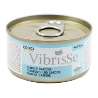 VIBRISSE konservēta barība kaķiem tuncis ar sardine 70 g 1 gab. (24)