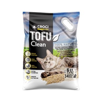 CROCI TOFU CLEAN ekoloģisks pakaiši kaķiem 6 l 2.6 kg