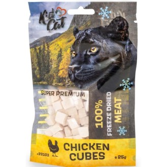 KIDCAT 100% liofilizēti vistas gaļas kubiņi 25 g