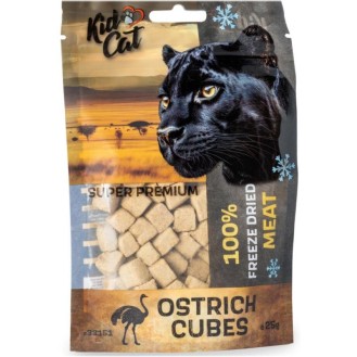 KIDCAT 100% liofilizēti strausa gaļas kubiņi 25 g