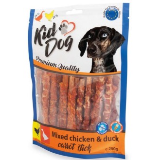 KIDDOG burkāni nūjiņa ar vistas gaļu un pīles gaļu 250 g (40)