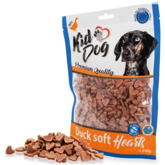 KIDDOG Hearts sirsniņas suņiem ar pīles gaļu 250 g (40) KIDDOG Hearts sirsniņas suņiem ar pīles gaļu 250 g (40)