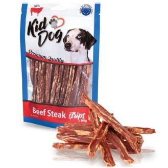 KIDDOG Strips liellopu gaļas dabīgas strēmelītes 80 g (150)