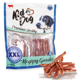 KIDDOG Strips liellopu gaļas dabīgas strēmelītes 500 g (20) KIDDOG Strips liellopu gaļas dabīgas strēmelītes 500 g (20)