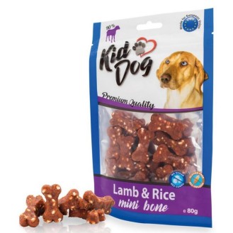 KIDDOG Bones kauliņi jēra gaļa ar rīsiem 80 g (150)