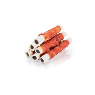 KIDDOG Buffet bifeļa ādas nūjiņa ar pīles gaļu un vistu aknām 12 cm 50 gab.