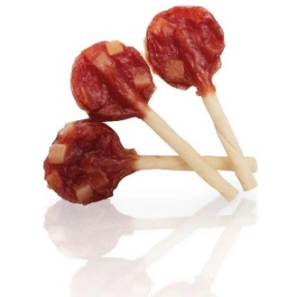 KIDDOG Buffet Lollipop ādas nūjiņa ar pīles gaļu 9 cm 100 gab. KIDDOG Buffet Lollipop ādas nūjiņa ar pīles gaļu 9 cm 100 gab.