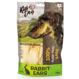 KIDDOG 100% dabīgas trušu ausis 50 g