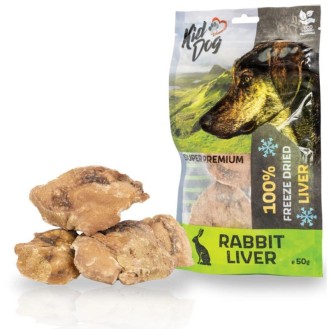 KIDDOG 100% liofilizētas trušu aknas 50 g