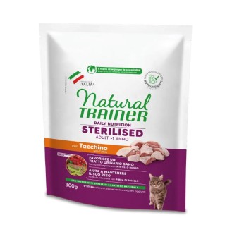 NATURAL TRAINER Cat Adult Sterilised TURKEY ar tītara gaļu 0.3 kg NATURAL TRAINER Cat Adult Sterilised TURKEY ar tītara gaļu 0.3 kg