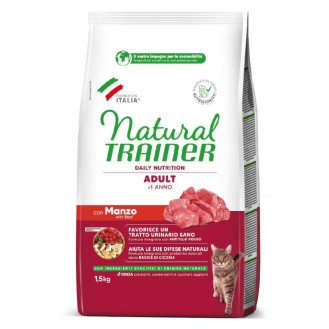 NATURAL TRAINER CAT ADULT BEEF ar liellopu gaļu 1.5 kg (6) NATURAL TRAINER CAT ADULT BEEF ar liellopu gaļu 1.5 kg (6)
