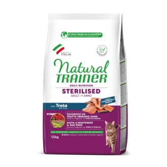 NATURAL TRAINER Cat adult Sterilised TROUT ar foreli 1.5 kg (6) NATURAL TRAINER Cat adult Sterilised TROUT ar foreli 1.5 kg (6)