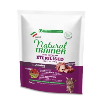 NATURAL TRAINER Cat adult Sterilised DUCK ar pīles gaļu 0.3 kg NATURAL TRAINER Cat adult Sterilised DUCK ar pīles gaļu 0.3 kg