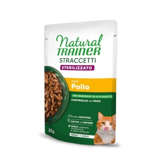 NATURAL TRAINER Straccetti KITTEN konservēta barība ar vistas gaļu 70 g