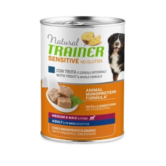 NT Sensitive No Gluten M/M Trout konservēta barība ar foreli 400 g (12) NT Sensitive No Gluten M/M Trout konservēta barība ar foreli 400 g (12)
