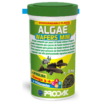 PRODAC ALGAE WAFERS MINI augu plāksnītes zivīm 7-8 mm 100 ml 50 g