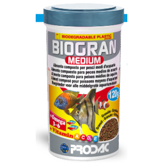 PRODAC BIOGRAN MEDIUM vidējas granulas zivīm 100 ml 45 g