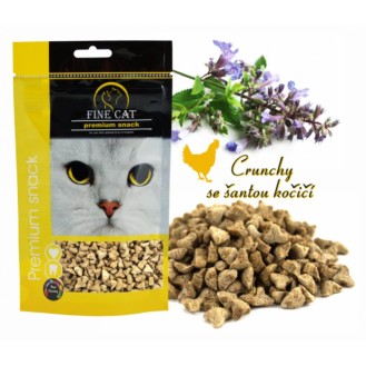 FINE CAT kārumi kaķiem ar mājputnu gaļu un kaķumētru 80 g
