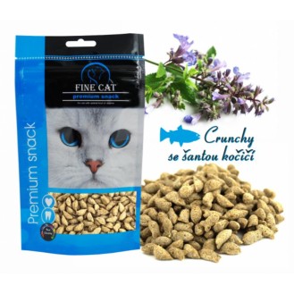 FINE CAT kārumi kaķiem ar zivīm un kaķumētru 80 g