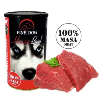 FINE DOG 100% konservēta barība suņiem ar liellopu gaļu 1200 g (8)